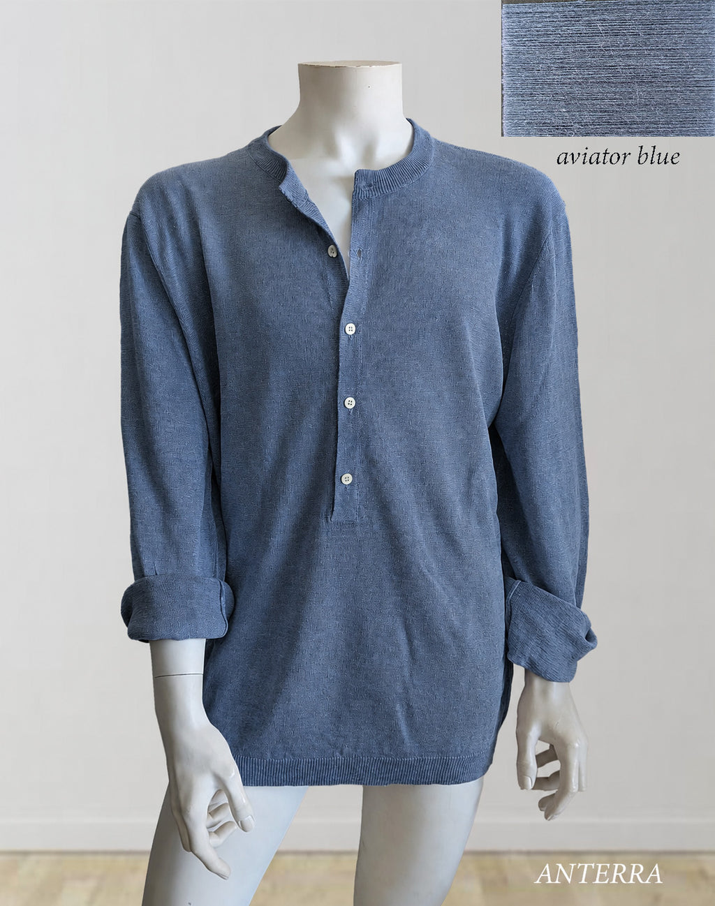 Maglia in Canapa 100% – Collo Coreano